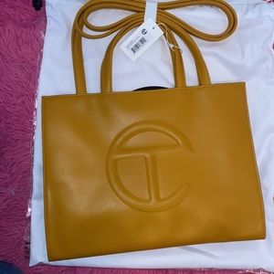 Telfar Mustard Yellow Shopping Bag